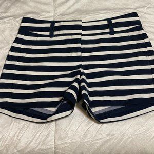 Size 0 Ann Taylor Striped Shorts Navy / Ivory (P38)